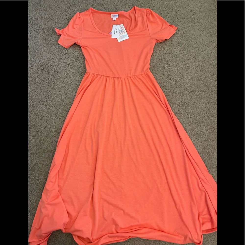 Gorgeous Coral Lularoe Riley Dress